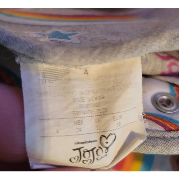 Jojo Siwa Grey Rainbow Ribbon Shoes High Top Sneakers Shoes Youth Size 4 - Picture 8 of 8